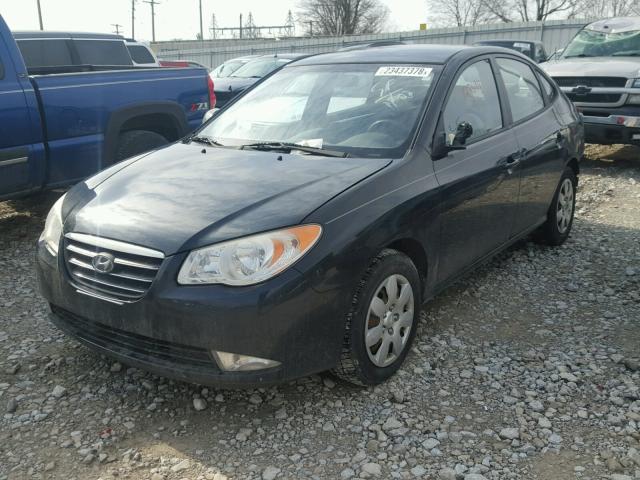 KMHDU46D58U547725 - 2008 HYUNDAI ELANTRA GL BLACK photo 2