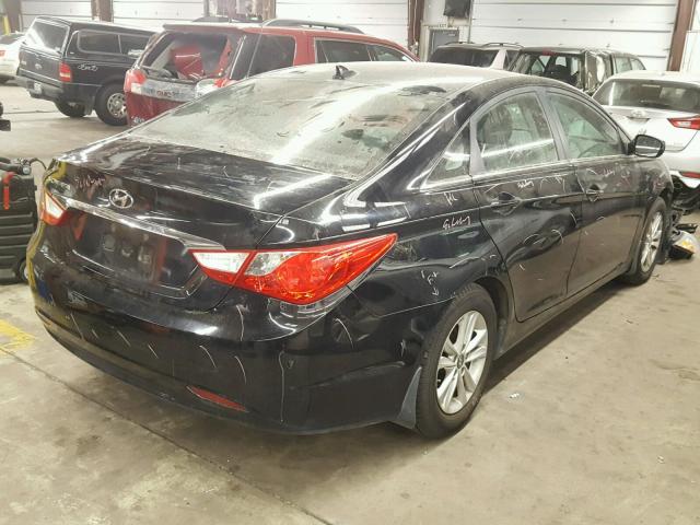 5NPEB4AC4DH681420 - 2013 HYUNDAI SONATA GLS BLACK photo 4