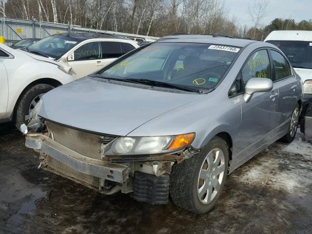 2HGFA16538H302875 - 2008 HONDA CIVIC LX SILVER photo 2