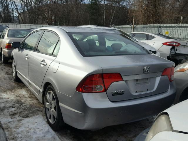 2HGFA16538H302875 - 2008 HONDA CIVIC LX SILVER photo 3