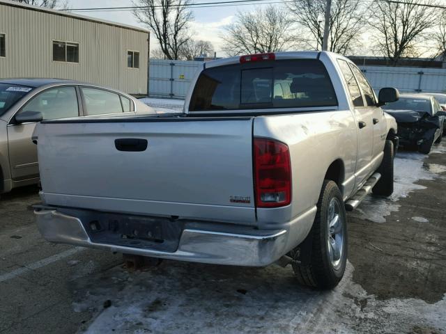 1D7HU18D15J607214 - 2005 DODGE RAM 1500 S SILVER photo 4