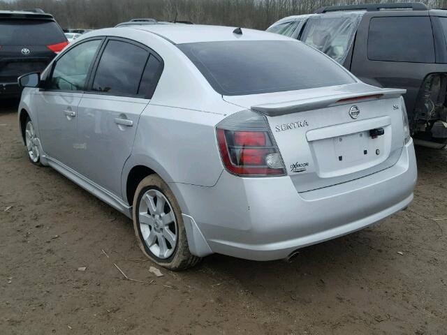 3N1AB6AP7AL632062 - 2010 NISSAN SENTRA 2.0 SILVER photo 3