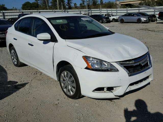 3N1AB7APXFY269739 - 2015 NISSAN SENTRA S WHITE photo 1