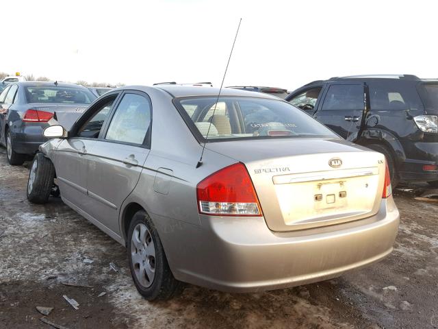 KNAFE121185555106 - 2008 KIA SPECTRA EX TAN photo 3