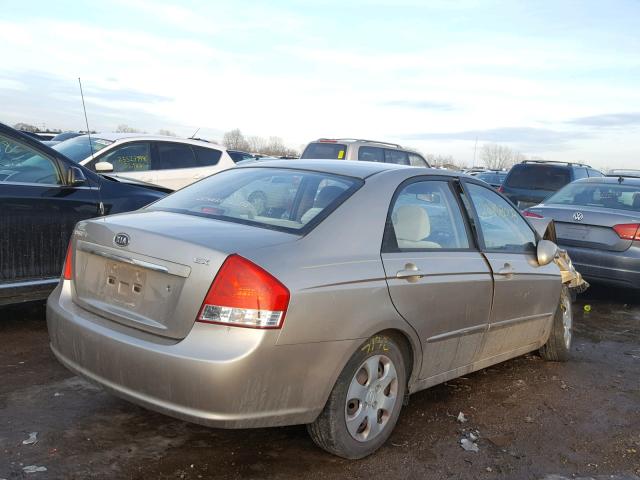 KNAFE121185555106 - 2008 KIA SPECTRA EX TAN photo 4