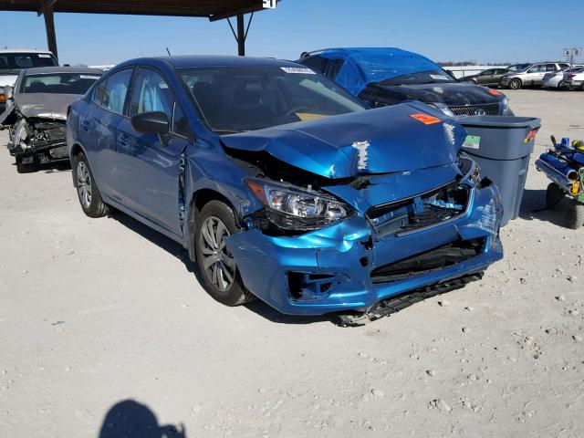 4S3GKAA67J3603870 - 2018 SUBARU IMPREZA BLUE photo 1