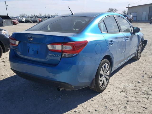 4S3GKAA67J3603870 - 2018 SUBARU IMPREZA BLUE photo 4