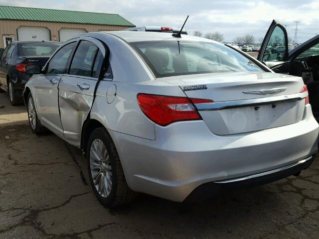 1C3CCBCB0CN137657 - 2012 CHRYSLER 200 LIMITE SILVER photo 3