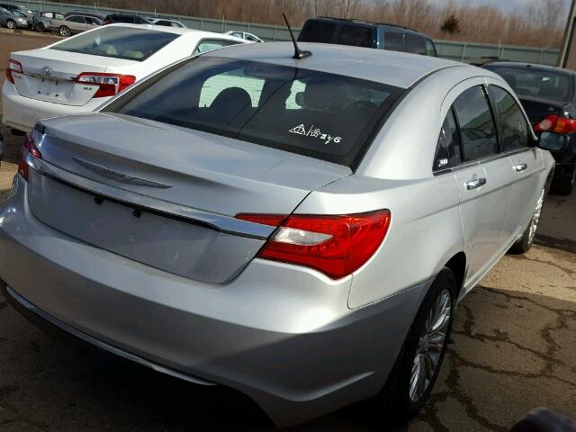 1C3CCBCB0CN137657 - 2012 CHRYSLER 200 LIMITE SILVER photo 4