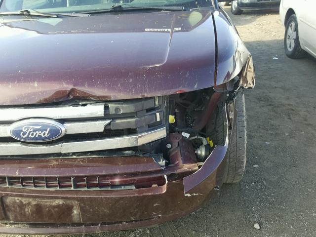 2FMGK5DC3BBD19223 - 2011 FORD FLEX LIMIT MAROON photo 9