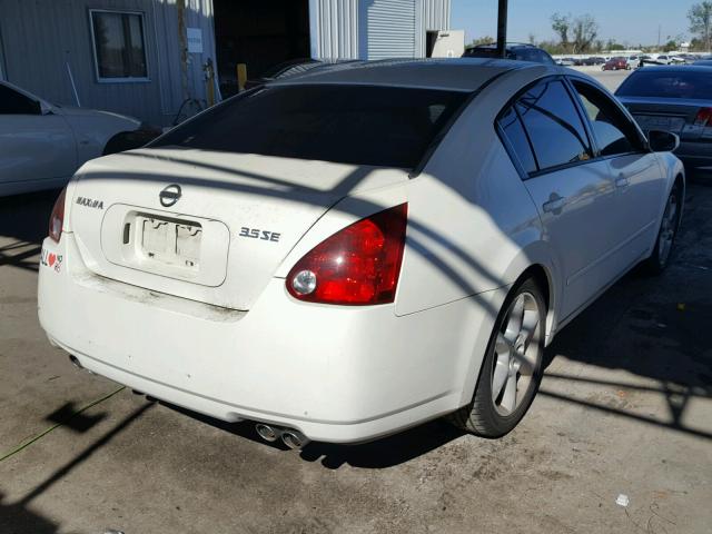 1N4BA41E54C835769 - 2004 NISSAN MAXIMA SE WHITE photo 4