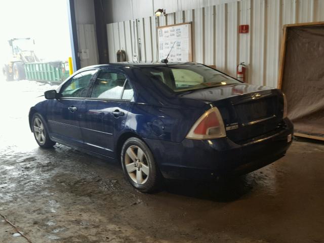 3FAHP07Z57R197573 - 2007 FORD FUSION SE BLUE photo 3