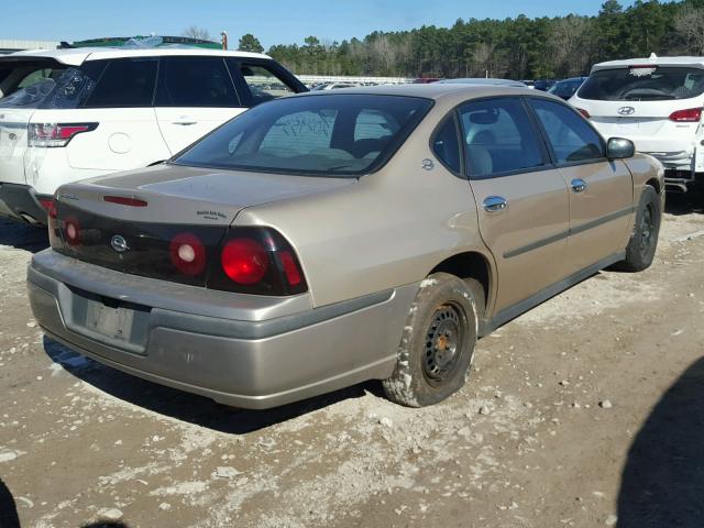 2G1WF52E559161237 - 2005 CHEVROLET IMPALA GOLD photo 4