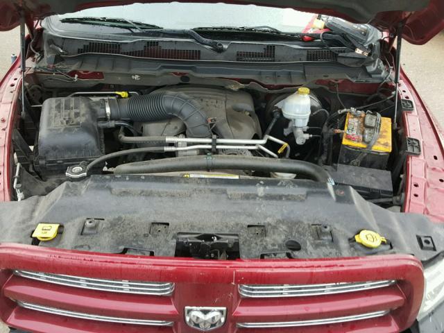 1C6RD7HTXCS115627 - 2012 DODGE RAM TRUCK MAROON photo 7