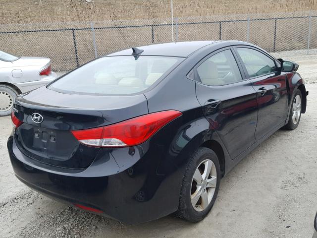 5NPDH4AE2BH000390 - 2011 HYUNDAI ELANTRA GL BLACK photo 4