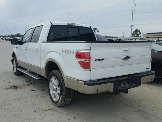 1FTFW1EV3AKB57286 - 2010 FORD F150 SUPER WHITE photo 3