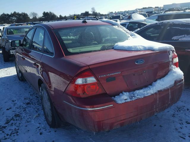 1FAHP25107G159474 - 2007 FORD FIVE HUNDR RED photo 3