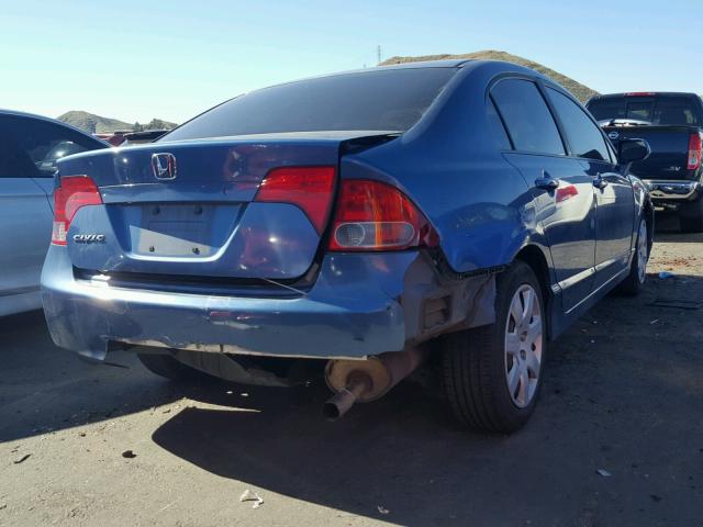 1HGFA16528L010850 - 2008 HONDA CIVIC LX BLUE photo 4