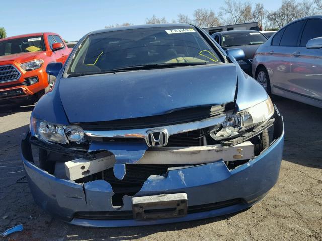 1HGFA16528L010850 - 2008 HONDA CIVIC LX BLUE photo 9