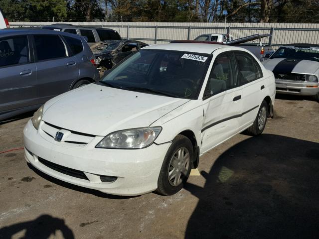 2HGES16374H542304 - 2004 HONDA CIVIC DX V WHITE photo 2