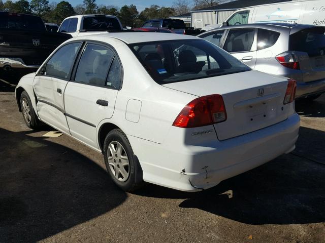 2HGES16374H542304 - 2004 HONDA CIVIC DX V WHITE photo 3