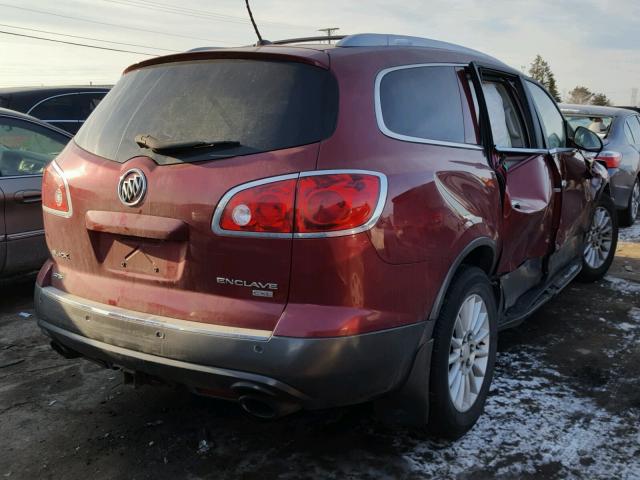 5GAEV23D39J156592 - 2009 BUICK ENCLAVE CX RED photo 4