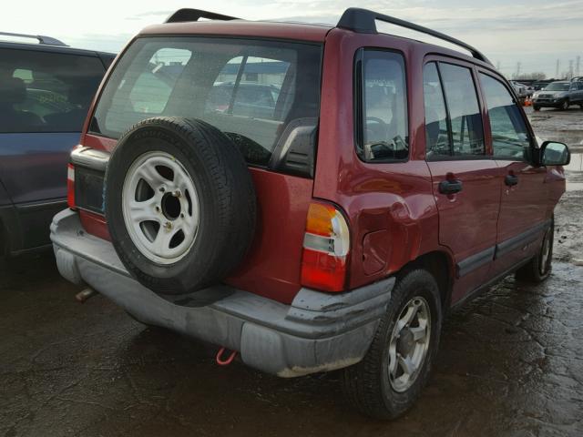 2CNBJ13C4Y6938552 - 2000 CHEVROLET TRACKER RED photo 4