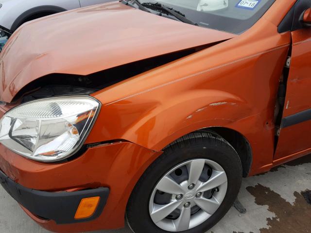 KNADE163386345085 - 2008 KIA RIO 5 SX ORANGE photo 9