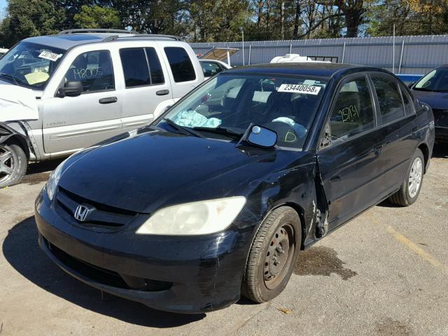 2HGES16554H546885 - 2004 HONDA CIVIC LX BLUE photo 2