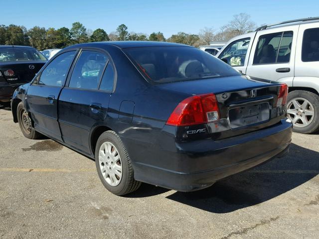 2HGES16554H546885 - 2004 HONDA CIVIC LX BLUE photo 3