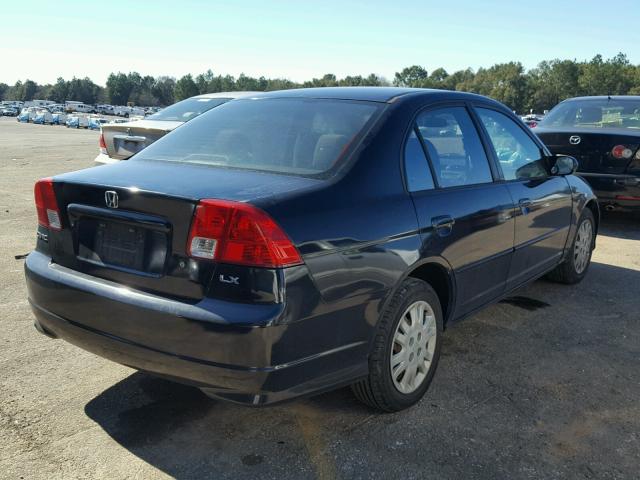 2HGES16554H546885 - 2004 HONDA CIVIC LX BLUE photo 4