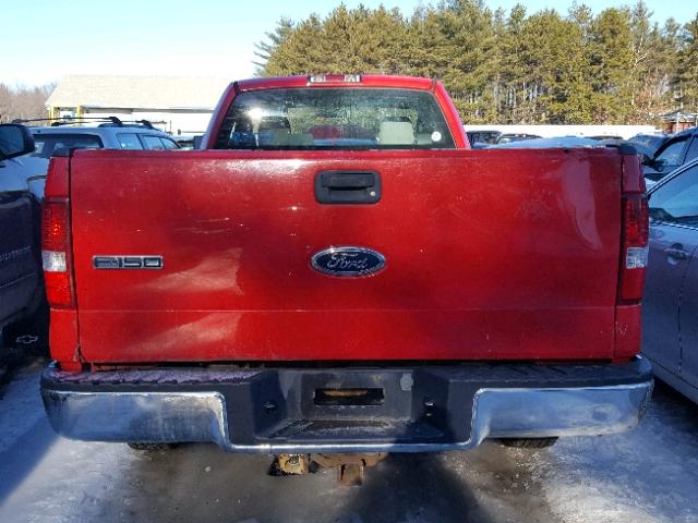 1FTRF12W75NA29826 - 2005 FORD F150 RED photo 9