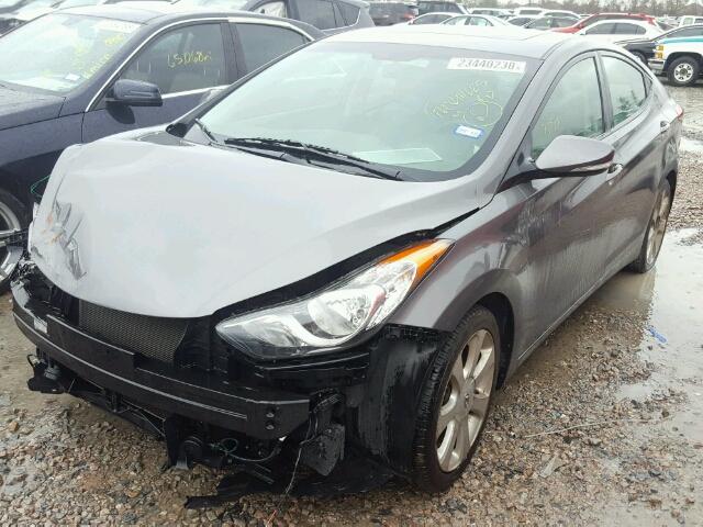 5NPDH4AE3DH247629 - 2013 HYUNDAI ELANTRA GL GRAY photo 2