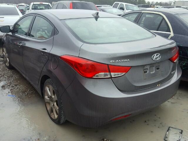 5NPDH4AE3DH247629 - 2013 HYUNDAI ELANTRA GL GRAY photo 3