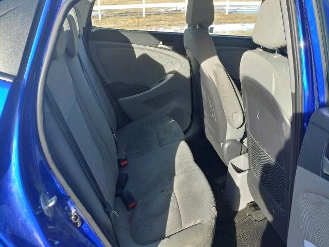 KMHCT4AE8EU758864 - 2014 HYUNDAI ACCENT GLS BLUE photo 6