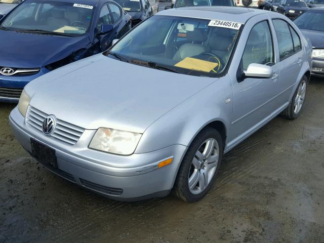 3VWSE69MX2M153775 - 2002 VOLKSWAGEN JETTA GLS SILVER photo 2