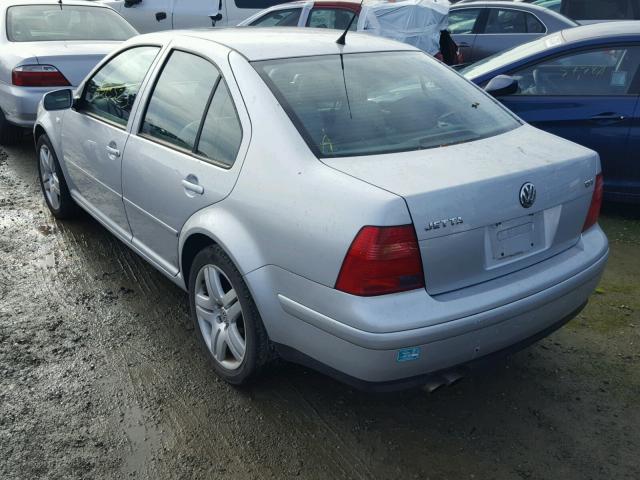 3VWSE69MX2M153775 - 2002 VOLKSWAGEN JETTA GLS SILVER photo 3