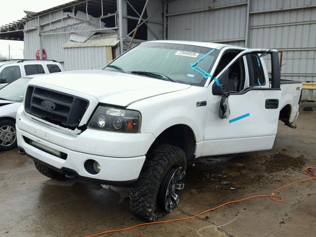 1FTRX14W37FA59252 - 2007 FORD F150 WHITE photo 2