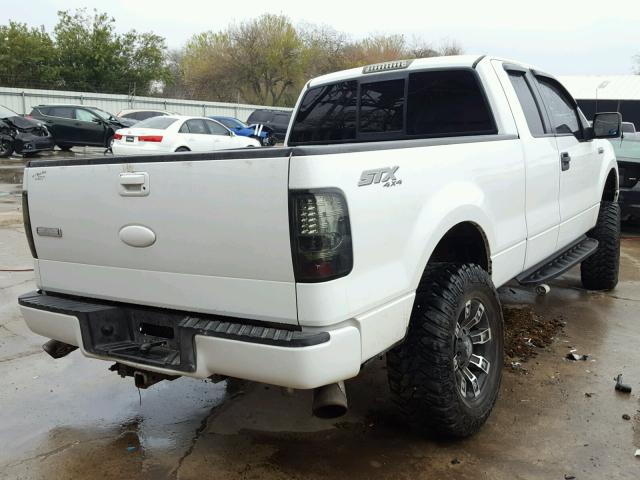 1FTRX14W37FA59252 - 2007 FORD F150 WHITE photo 4