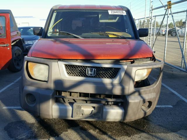 5J6YH18583L001668 - 2003 HONDA ELEMENT EX ORANGE photo 9