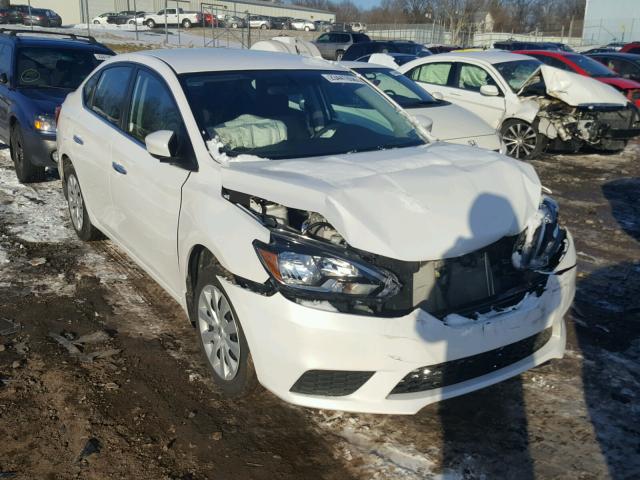 3N1AB7AP5HY390990 - 2017 NISSAN SENTRA S WHITE photo 1