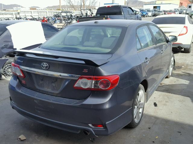 5YFBU4EE6DP115948 - 2013 TOYOTA COROLLA BA GRAY photo 4