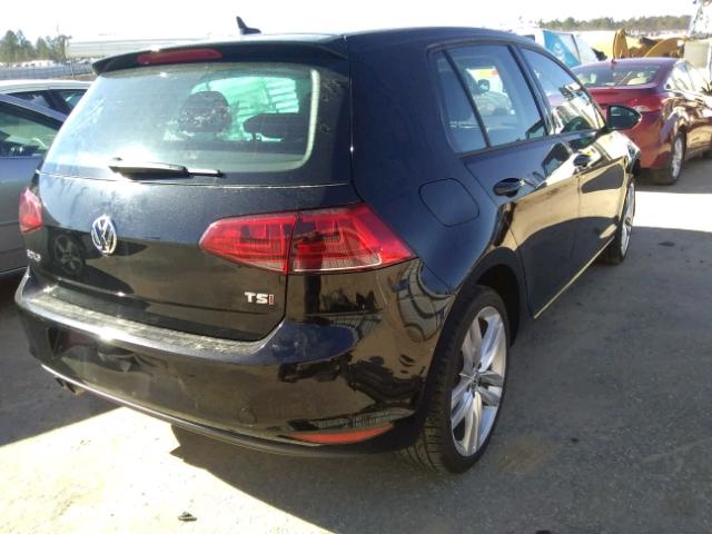 3VW217AU3FM009360 - 2015 VOLKSWAGEN GOLF BLACK photo 4