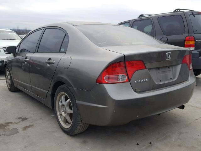 1HGFA16566L132950 - 2006 HONDA CIVIC LX GRAY photo 3