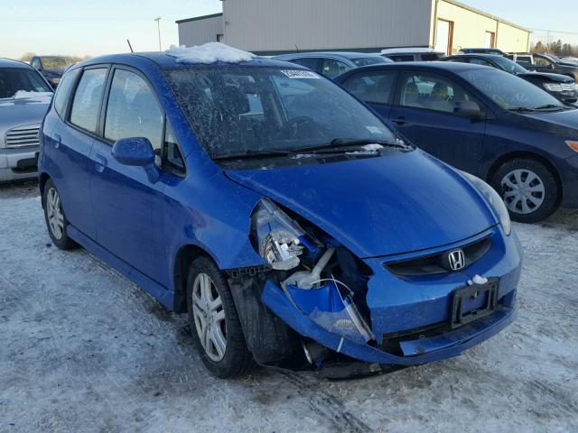 JHMGD37608S033724 - 2008 HONDA FIT SPORT BLUE photo 1