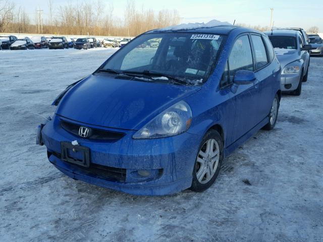 JHMGD37608S033724 - 2008 HONDA FIT SPORT BLUE photo 2