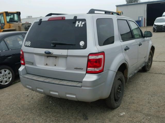 1FMCU931X8KB68461 - 2008 FORD ESCAPE XLT SILVER photo 4