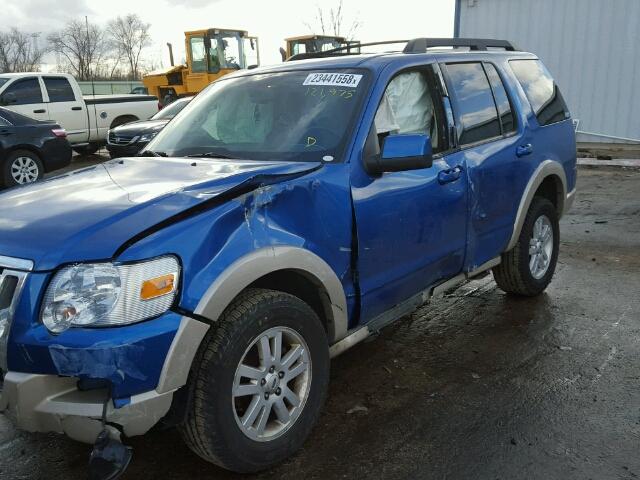 1FMEU7EE6AUA49006 - 2010 FORD EXPLORER E BLUE photo 9