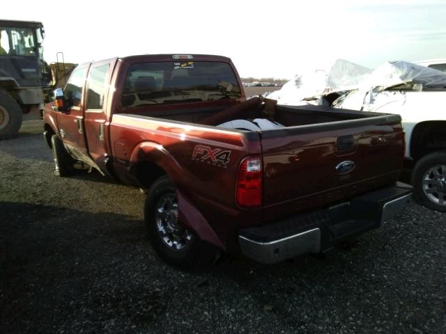 1FT8W3BT0FEC12211 - 2015 FORD F350 SUPER MAROON photo 3