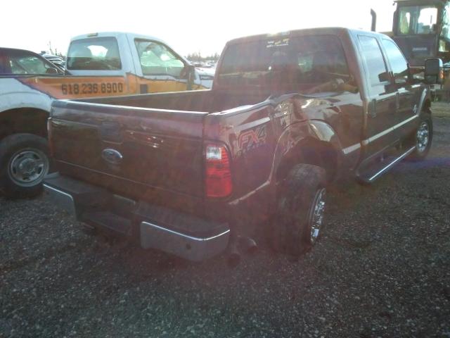 1FT8W3BT0FEC12211 - 2015 FORD F350 SUPER MAROON photo 4